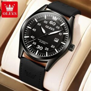 OLEVS 9962 Men's Leather Watch